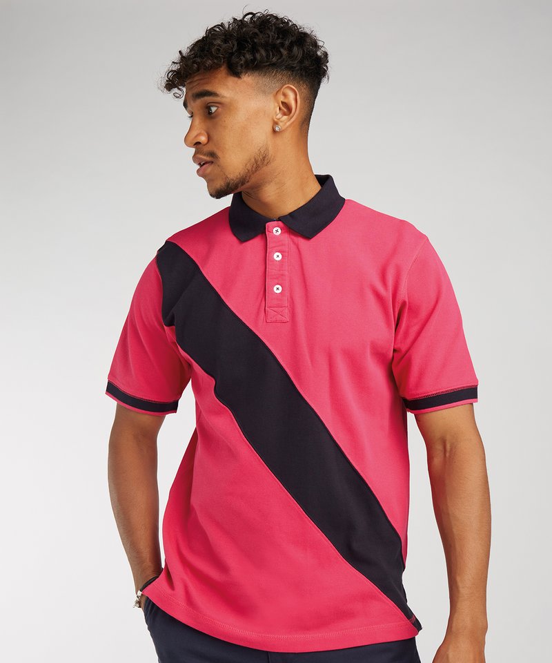 Diagonal stripe 2024 polo shirt