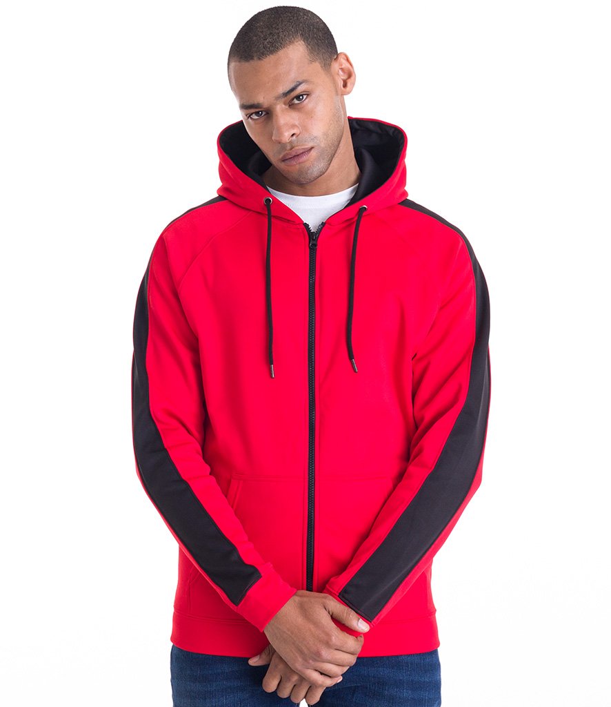 Mens panel raglan on sale zip up hoodie